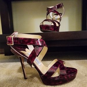 Jimmy Choo Vamp Crisscross Platform Sandal